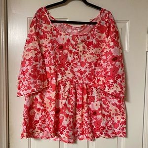 NXH Hot Pink Floral Blouse NWT